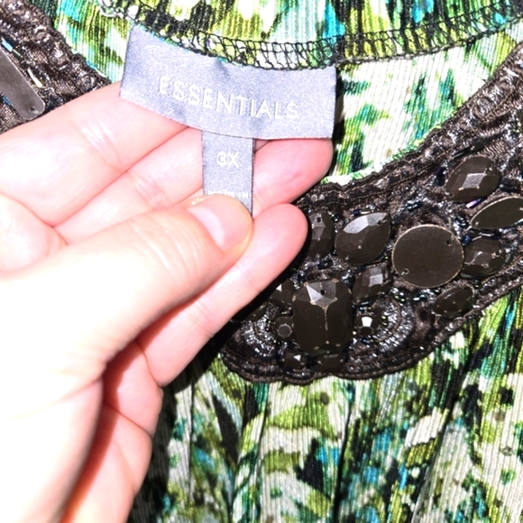 ***Essential Green and Turquoise Blouse Woman (3X) - Picture 5 of 8